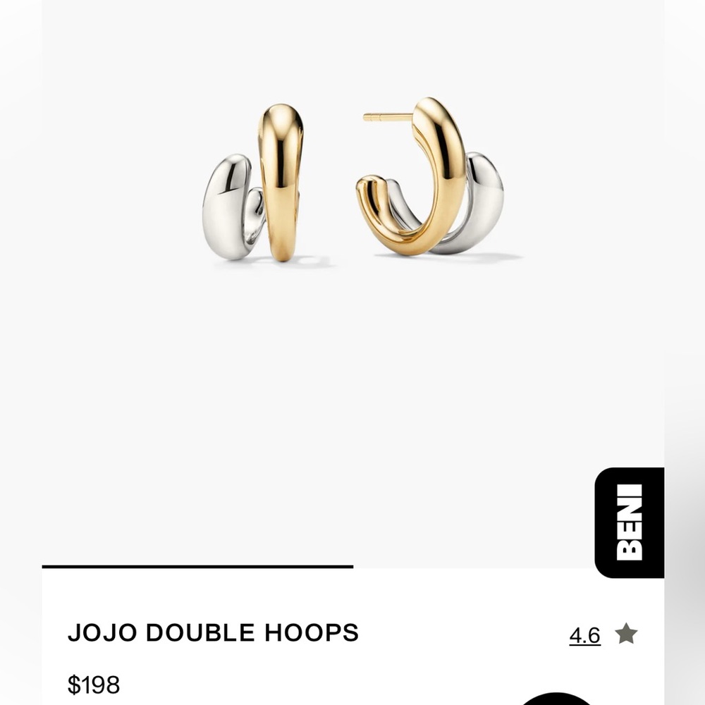 Mejuri Gold and Silver Hoop Earrings